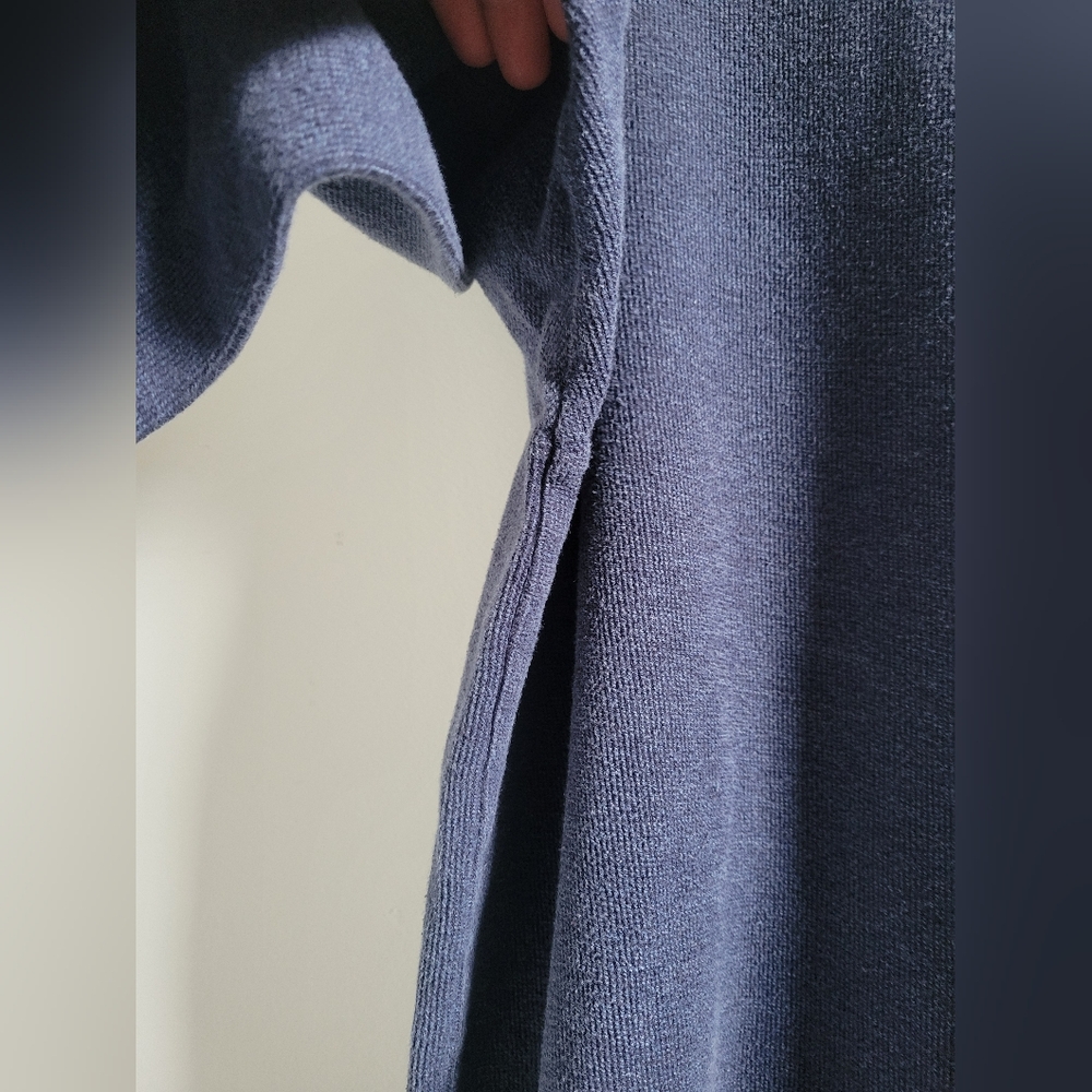 Vintage Eddie Bauer Dusty Blue V-neck 100% Cotton Knit Long Sleeve Mens Large - Picture 4 of 10